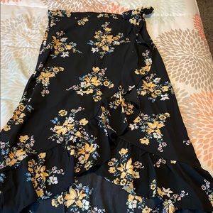 H&M floral wrap around skirt